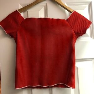 off the shoulder crop top